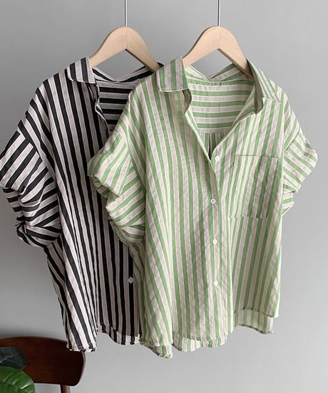 feminine border blouse　FL2201