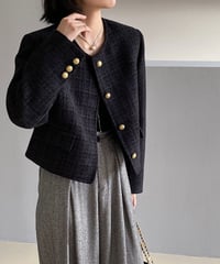 collarless tweed jacket　FL2977