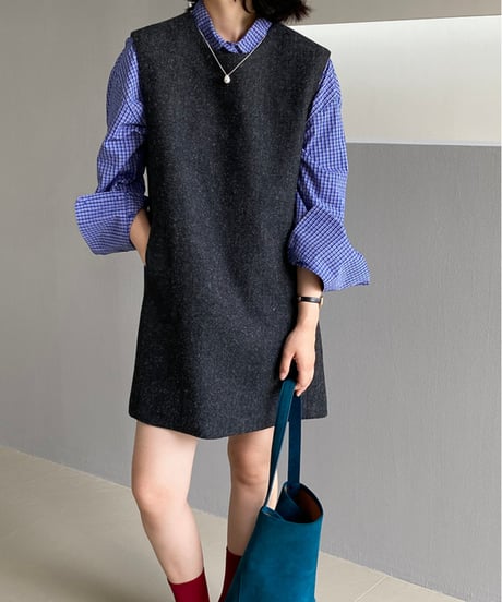 wool straight vest op　FL2778