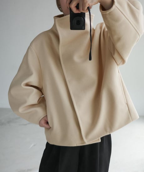 highneck curve sleeve outer /3color　FL2993