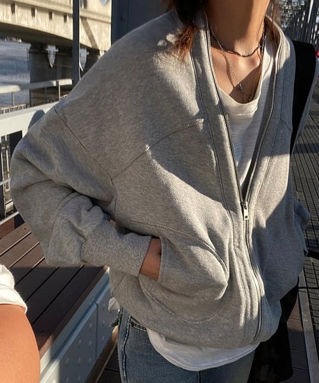 v-neck zipper jacket cardigan　FL2560