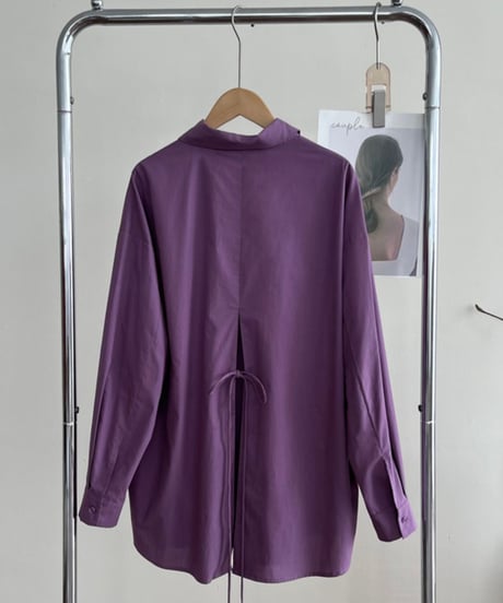 back slit shirt /2color　FL2758