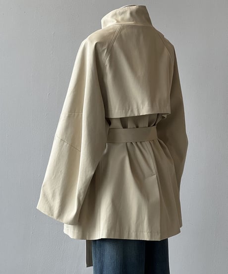 waist-marked mid-length coat /2color　FL2786