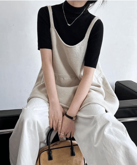 knit camisole tops /4color　FL3351