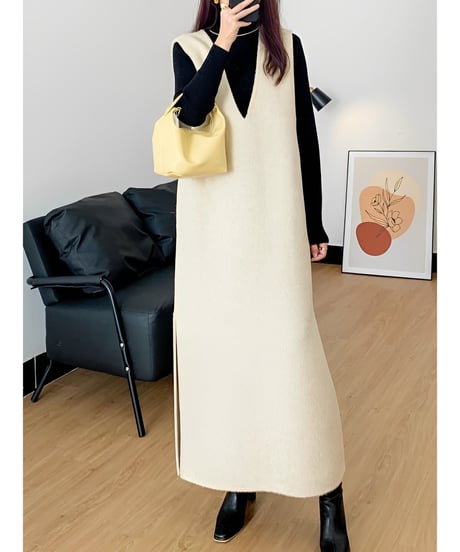 sleeveless long dress /2color　FL2493