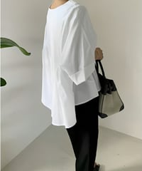 back slit shirt /2color　FL2122