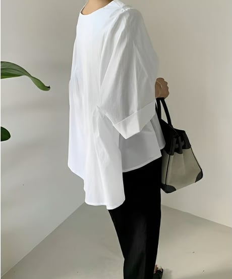back slit shirt /2color　FL2122
