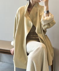 waist-marked mid-length coat /2color　FL2786