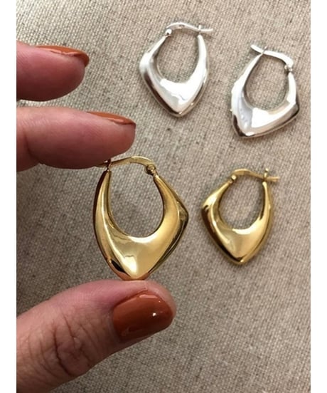 nuance flat hoop earrings /2color　FL2381