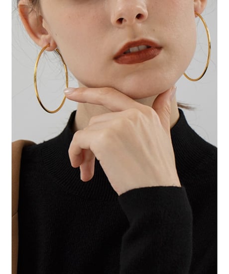 gold hoop earrings　FL2350