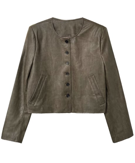 short pu leather jacket　FL2707