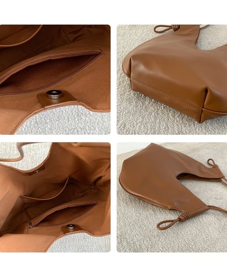 curved design tote bag /4color　FL3448
