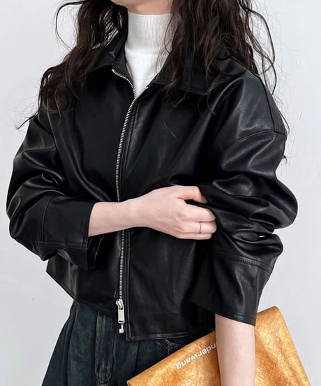 faux leather jacket /2color　FL2574