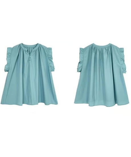 ruffle sleeve design blouse /3color  FL3453