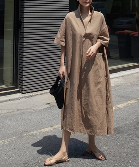 cotton linen dress　FL2132