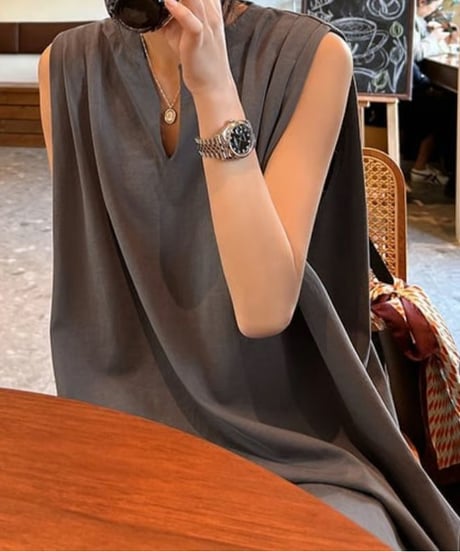 no sleeve long op /2color  FL3452