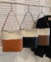 canvas eco leather bag /3color　FL2330