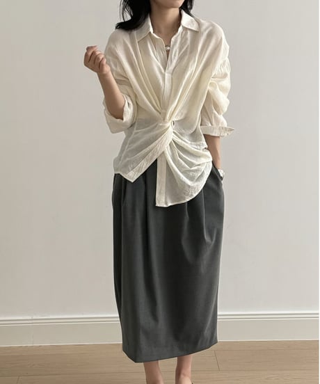 twisted refreshing design shirt blouse FL3427
