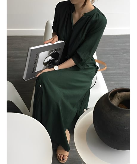 front button half sleeve op /2color　FL2473