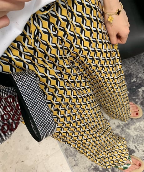 bohemian print drape pants　FL2127