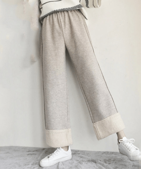 switching simple casual ankle pants /2color　FL3142