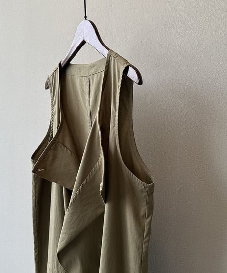 earth color wide leg overalls /2color　FL3461