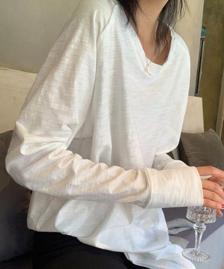 mid-length long sleeve t-shirt /3color　FL2595
