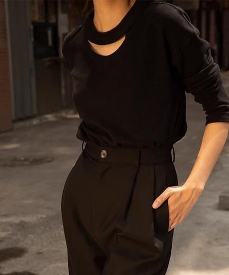 slit knit saw /2color　FL2633