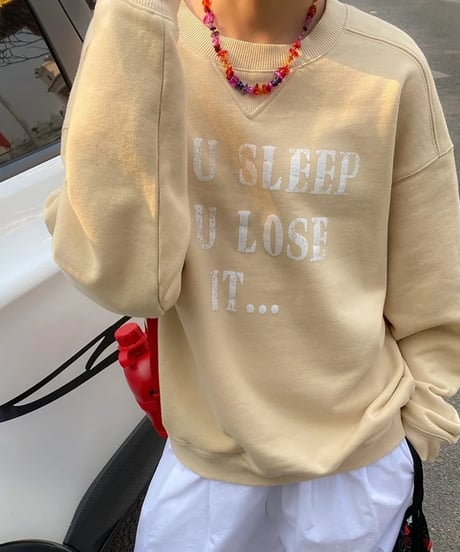 old print sweatshirt pullover　FL2540