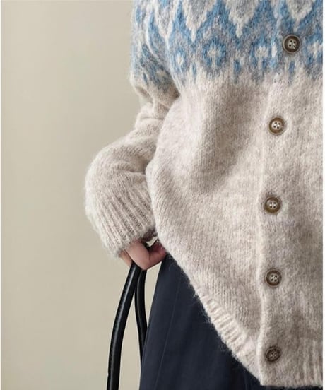 nordic knit cardigan  /3color　FL2984