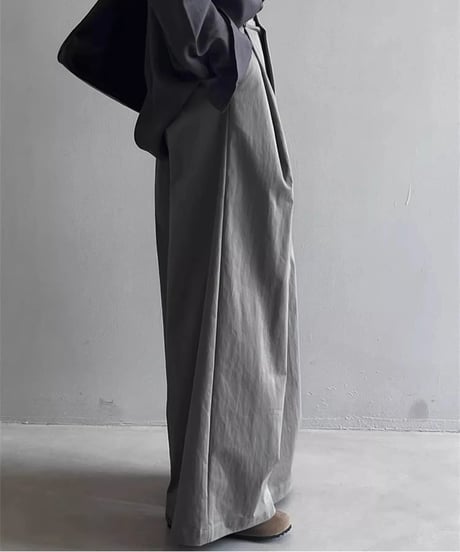 wrap style wide leg pants /3color　FL3349