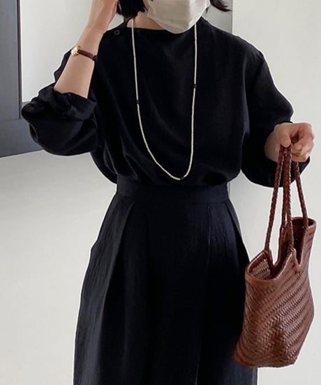 round neck blouse & slit skirt setup　FL2437