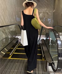 asymmetrical shoulder overalls　FL2432