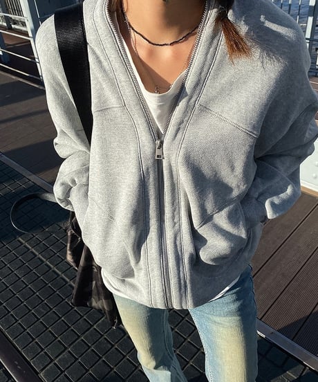v-neck zipper jacket cardigan　FL2560
