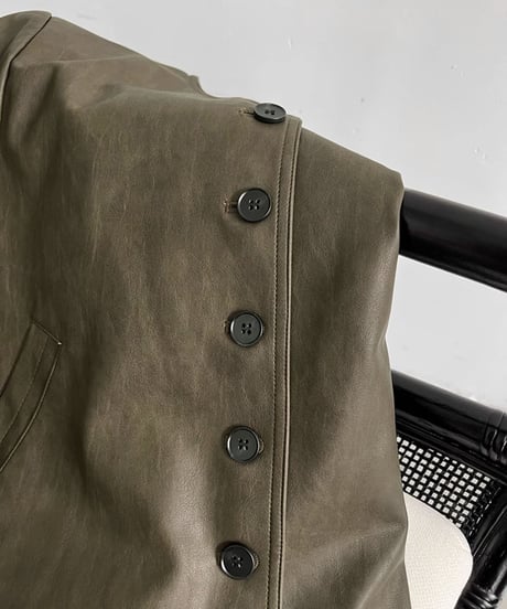 short pu leather jacket　FL2707