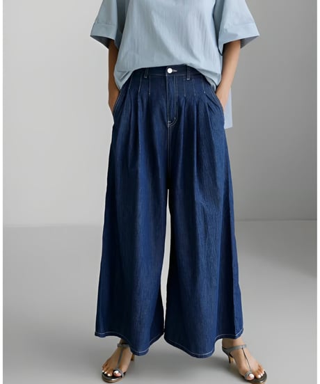 wide denim pants　FL2069