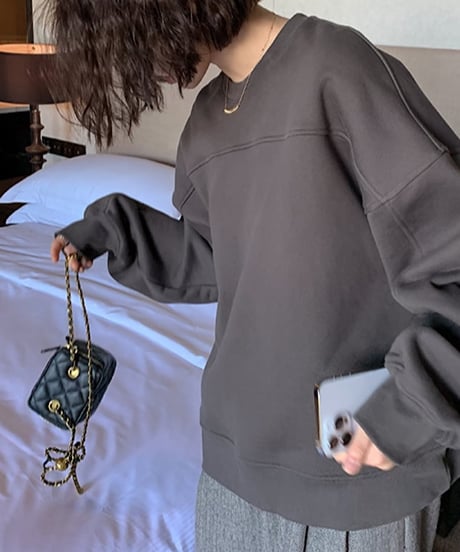 back tag fleece sweatshirt　FL2545