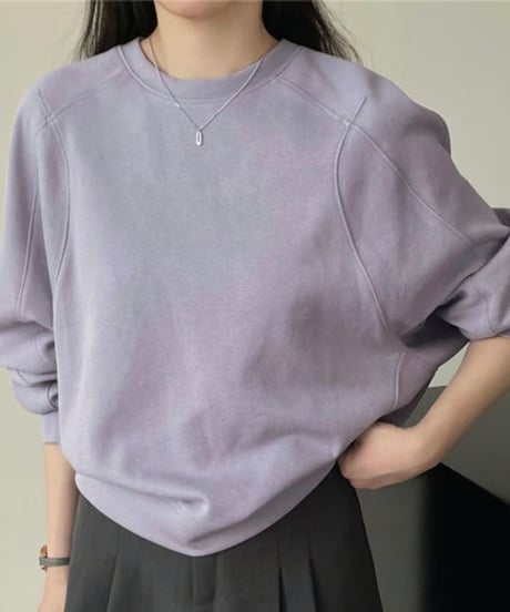round neck casual pullover /2color　FL2972