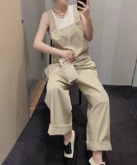 relaxed cotton overalls /2color　FL3434