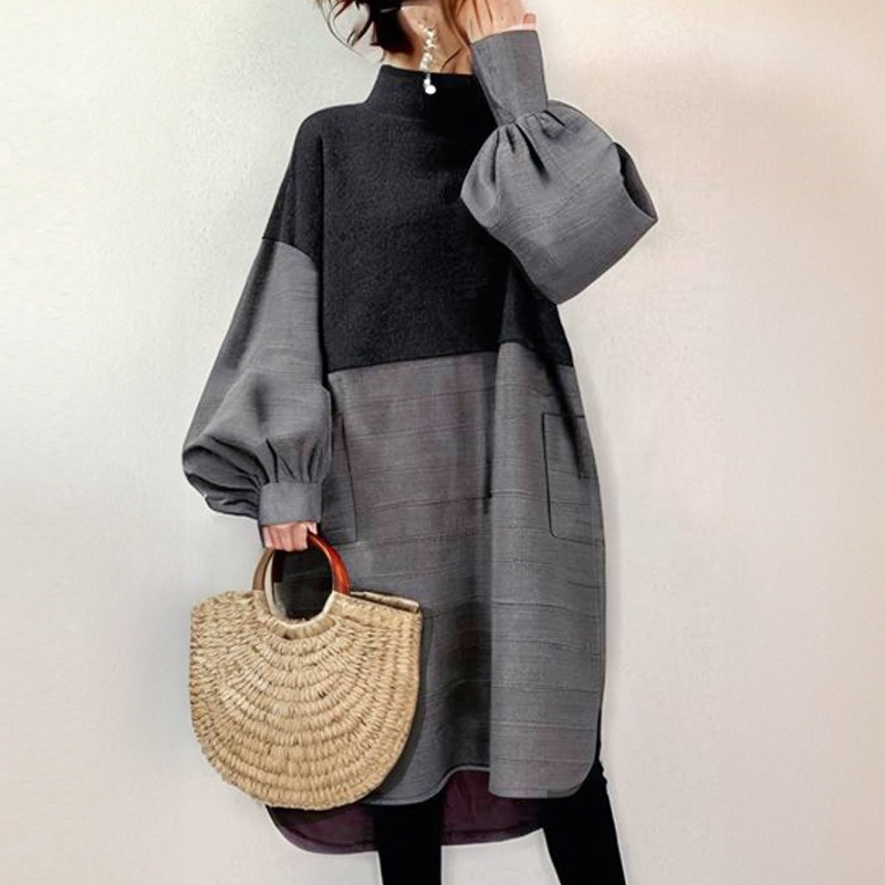 即納品】different material balloon dress FL3478 |
