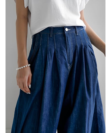 wide denim pants　FL2069