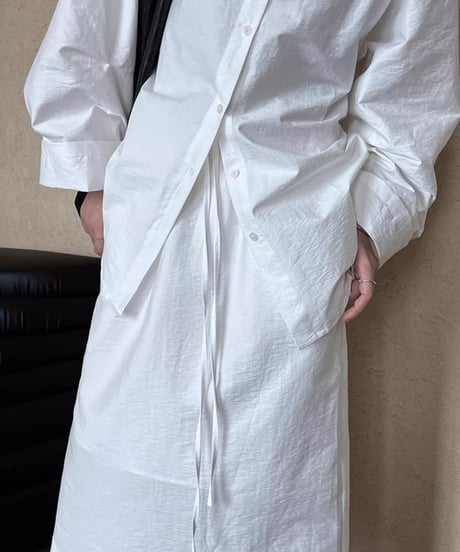 long sleeve shirt & long skirt setup /2color　FL2824