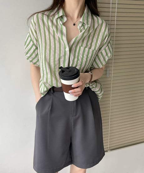 feminine border blouse　FL2201
