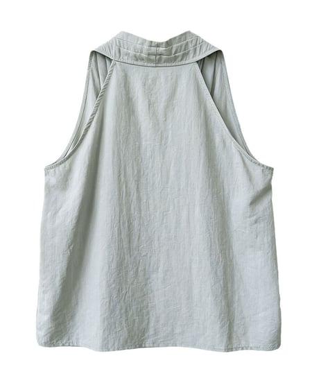 sleeveless wrap drape blouse vest/３color　FL3645
