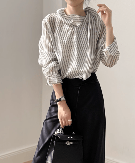 scarf tie shirt blouse　FL3336