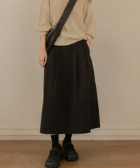 pleated a-line maxi skirt  /3color　FL3260