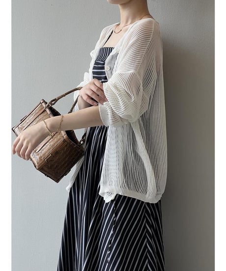 sheer knit cardigan　FL2178