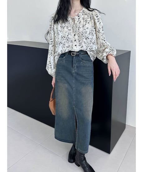 petite floral lace blouse　FL2188