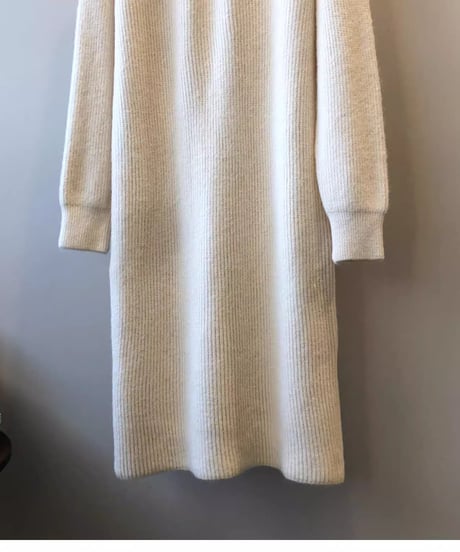 half zip long knit op /4color　FL2830