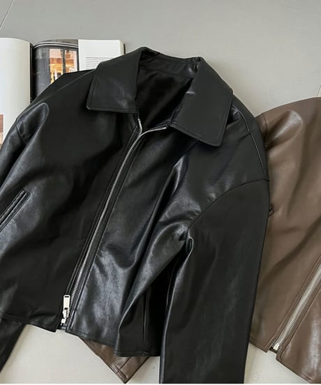 faux leather jacket /2color　FL2574